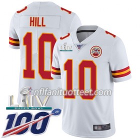 Miesten Kansas City Chiefs NFL Pelipaita Tyreek Hill 10 Nike Valkoinen 100th 2020 Super Bowl LIV